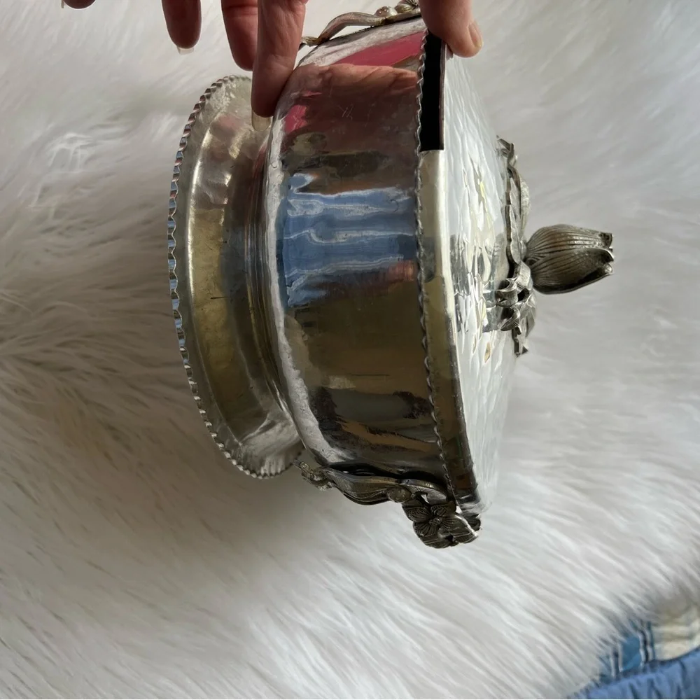 Rodney Kent Vintage Hand Forged Aluminum Covered Serving Dish